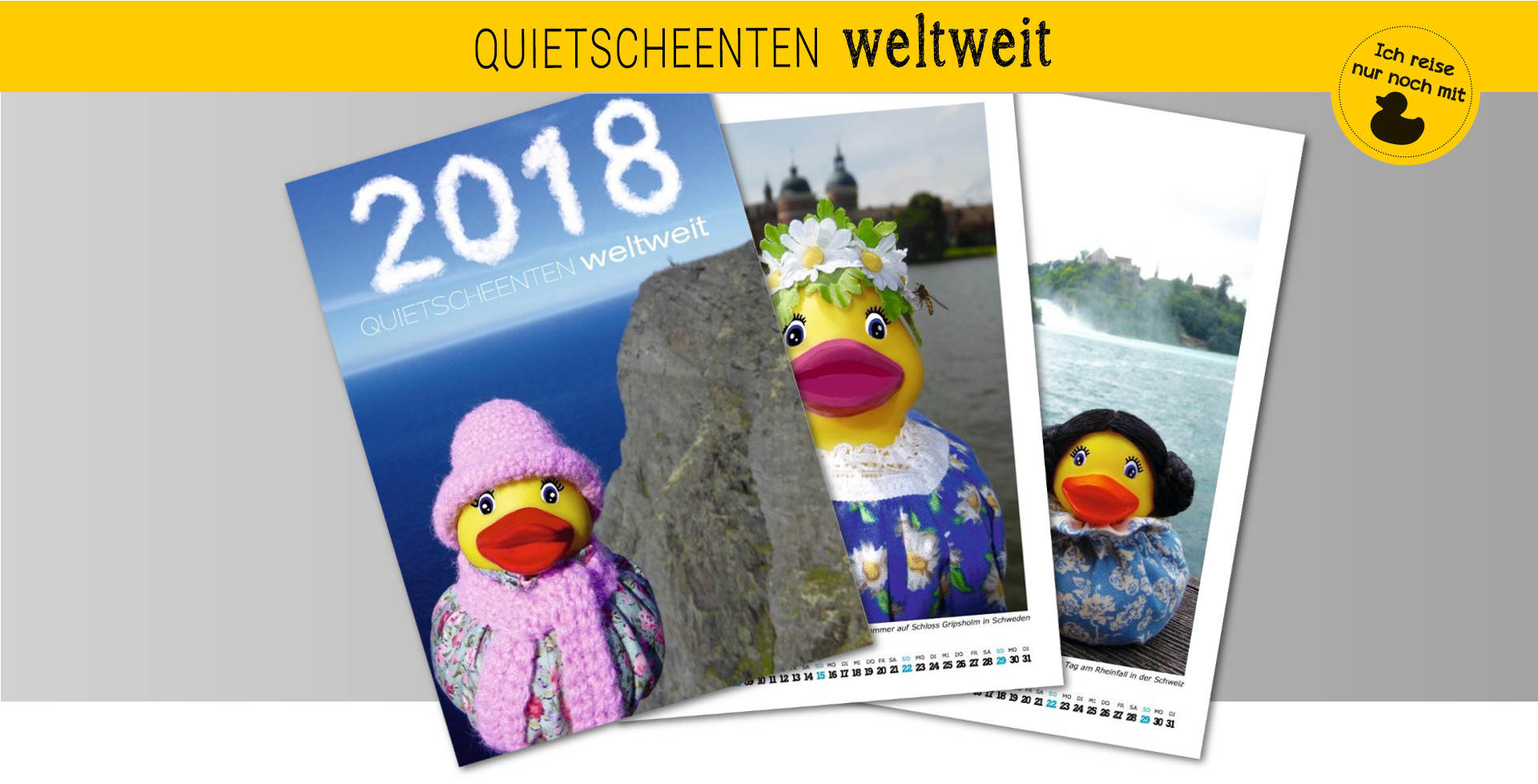 Der neue Quietscheenten Kalender von Anne Richter im DINA 4 Format ist erhältlich